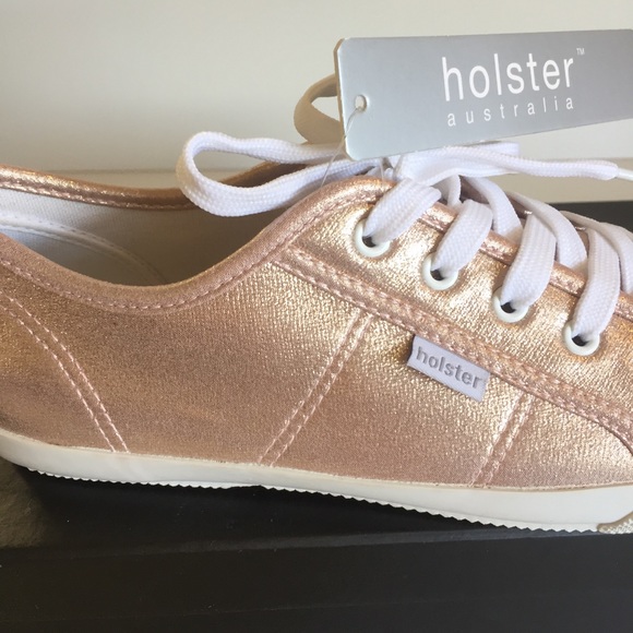 NWT HOLSTER vegan sz 38 metallic rose gold sneakers PETA approved cruelty free - Picture 16 of 16